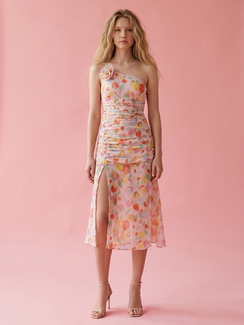 For Love & Lemons Desmona Floral Midi Dress Size Medium NWT Dainty Coquette